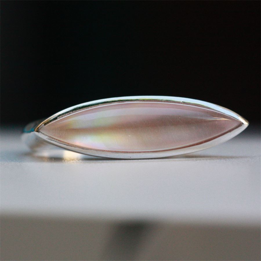 Anello Navetta con madreperla AURUM | AN1 NAV ARGMOP ROSA